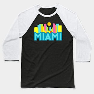 Colorful Miami city Florida Baseball T-Shirt